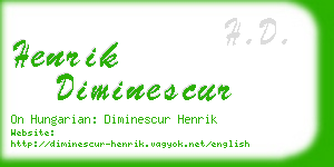 henrik diminescur business card